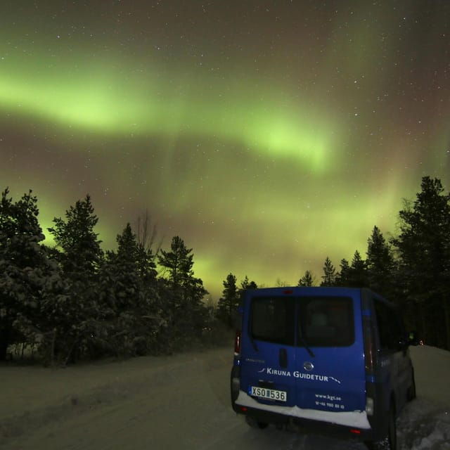 Kiruna: Northern Lights Minivan Chase with Warm Drink