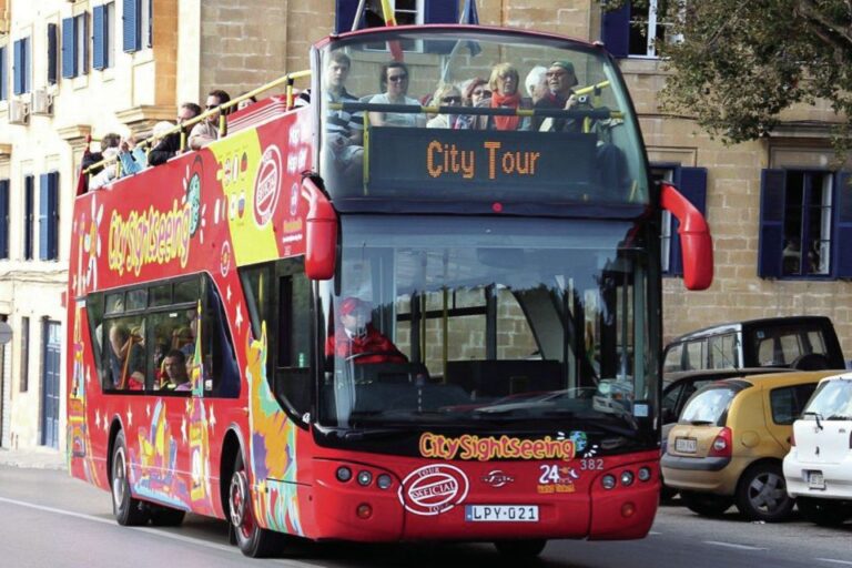 Malta: City Sightseeing HOHO Bus Tour & Optional Boat Tour