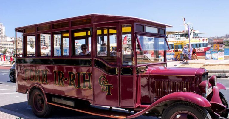 Malta: Vintage Bus Ride through the Three Cities