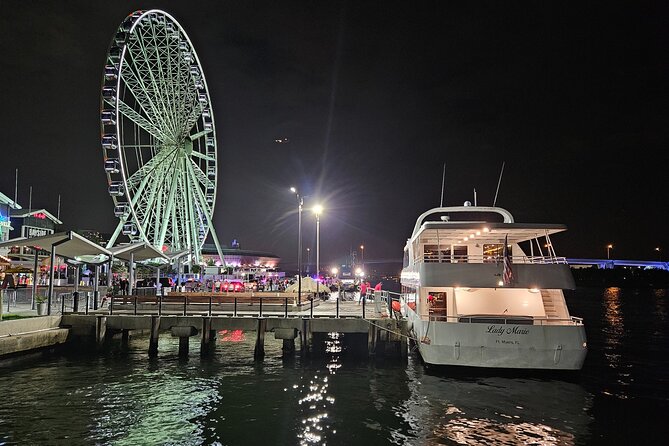 Miami Evening Cruise of Biscayne Bay on Luxury Yacht