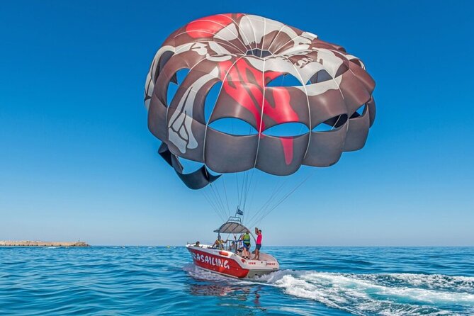 Parasailing Activity on Rethymno Beach, Crete