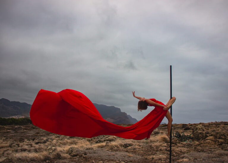 Red Flying Dress Photoshoot & Drone Video in Madeira