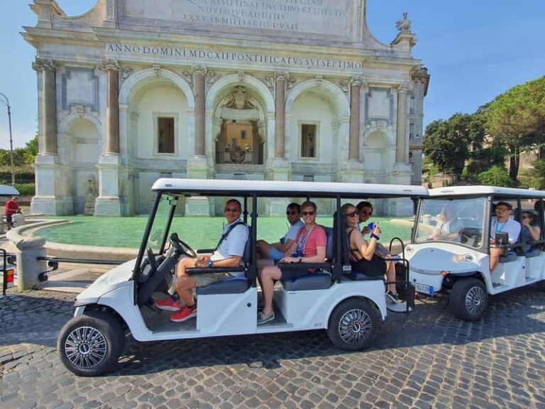 Rome: Highlights Golf Cart Tour with Pizza Snack & Gelato