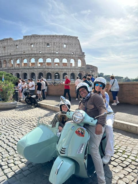 Rome in Vespa 90 min Vespa Sidecar PrivateTour with Gelato