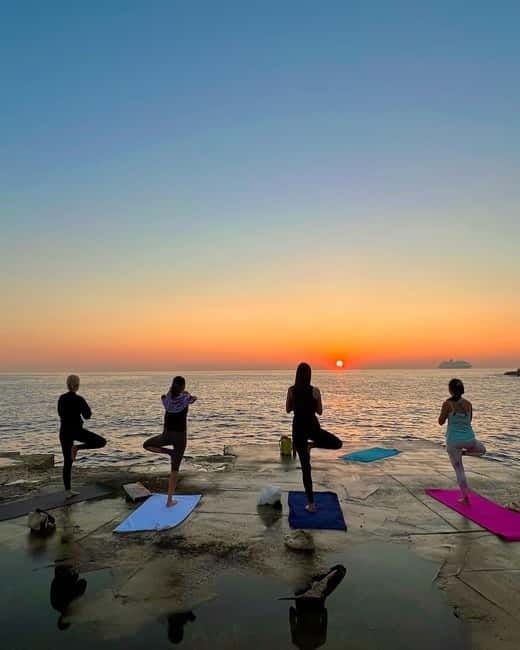 Sliema: Beach Yoga Class with Swimming