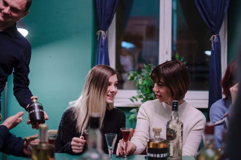 Vodka tasting in a hidden bar