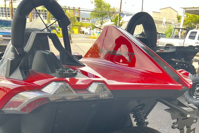 Polaris Sling Shot Rental - SL w/ Tech Package - Metalic Red - The Driving Experience and Vehicle Features
