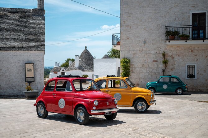 In Valle d'Itria on a vintage Fiat 500. Photo Quest Tour - The Arab-Inspired House