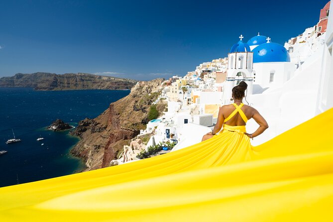 Private Flying Dress Photoshoot in Santorini - The Cost and Value