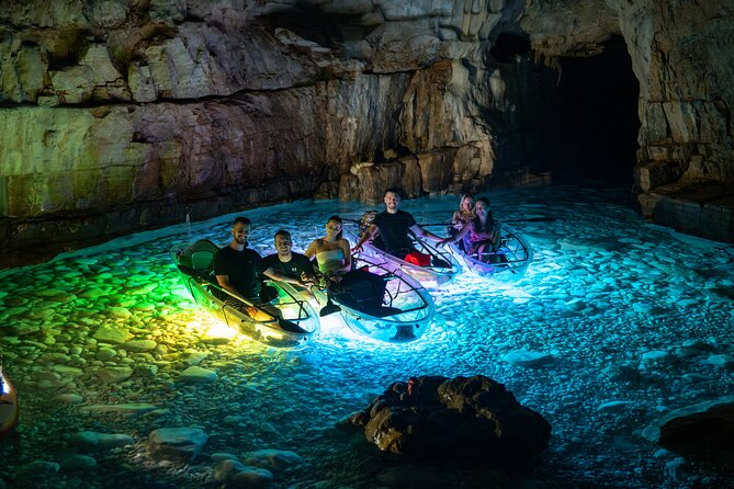 Pula: Sunset/Night-time Illuminated Transparent Kayak Cave Tour - In The Sum Up
