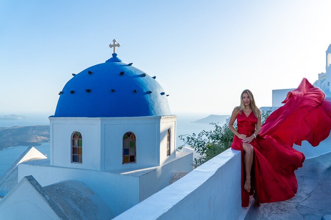 Santorini Flying Dress by Rozali Photography - Pricing and Value