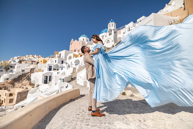 Santorini: Flying Dress Professional Photography *Dress Included* - The Sum Up