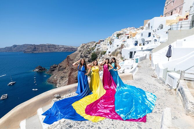 Santorini: Flying Dress Professional Photography *Dress Included* - FAQs