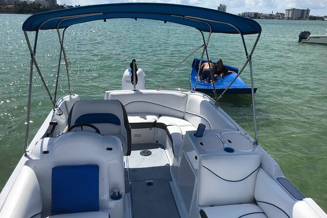 Cruise on a 21 Luxury Deck Boat Choice of Tour Sandbars Watermat - Good To Know