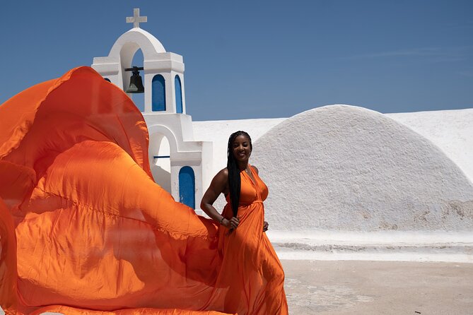 Flying Dress Photoshoot in Oia Private entry to Blue Dome - Introducing the Flying Dress Photoshoot in Oia