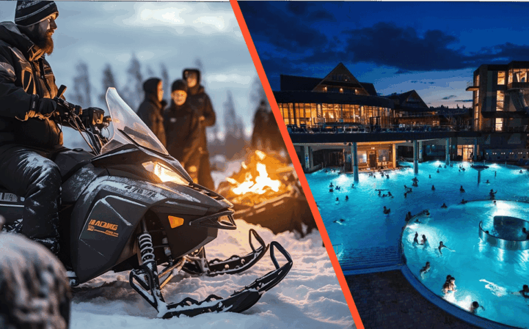 Krakow: Snowmobile Ride with Thermal Pools and Hotel Pickup