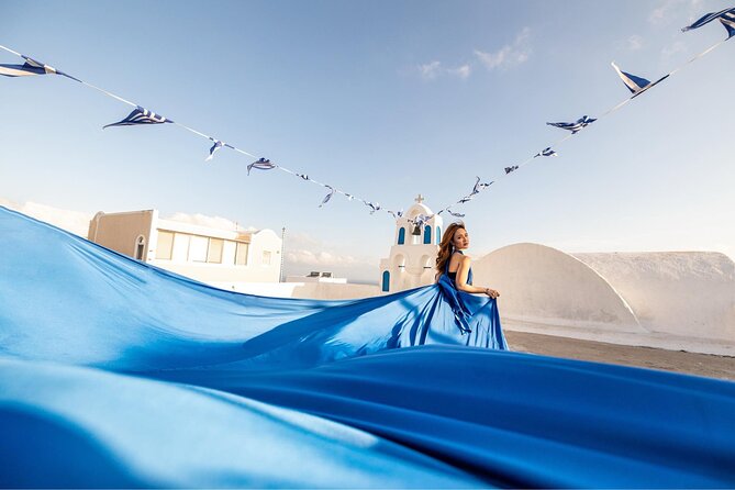 Santorini: Flying Dress Professional Photography *Dress Included* - Good To Know