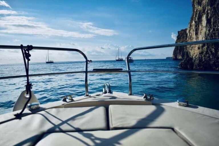 Malta: Private Boat Cruise with Caves, Beaches & Swim Stops - Stop 1 & 2: Speedboat to Comino’s Caves and Rock Formations