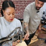 Leather Handbag Sip and Stitch at Rob Hall Design Studios - Group Dynamics and Flexibility