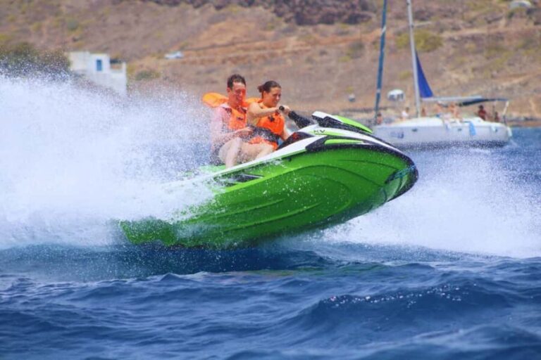 Puerto Colón: Yamaha Jet Ski Tour Along Tenerife's Coast - The Itinerary in Detail