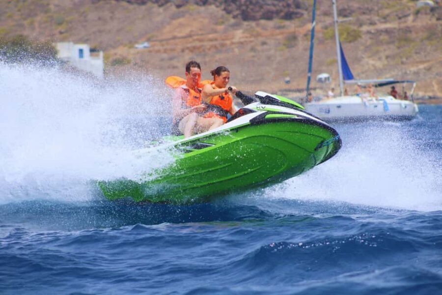 Puerto Colón: Yamaha Jet Ski Tour Along Tenerife's Coast - The Itinerary in Detail