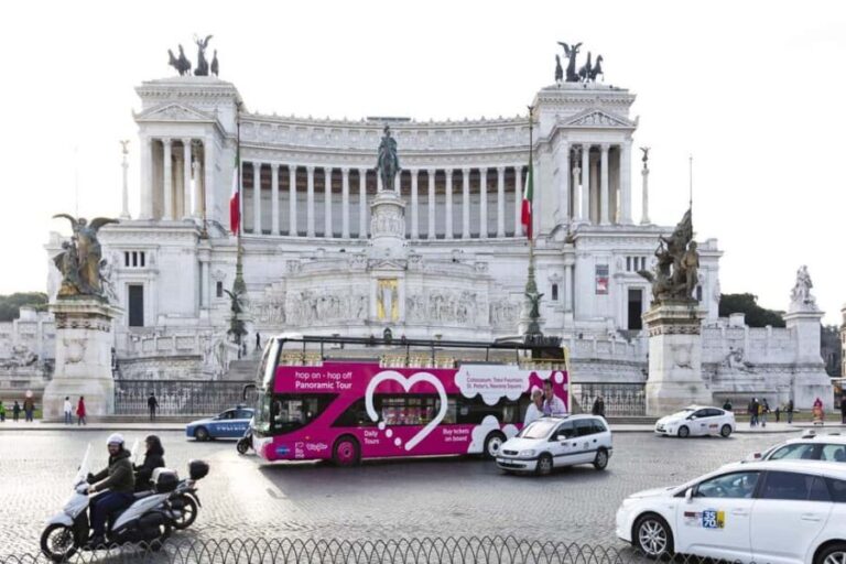 Rome: Hop-on Hop-off Bus tour + Pantheon Priority Entry - The Landmarks and Route Highlights