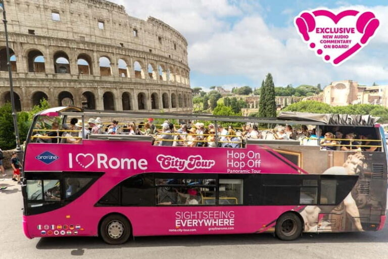 Rome: Hop-on Hop-off Sightseeing Bus Tour with Audioguide - What to Expect on the Bus
