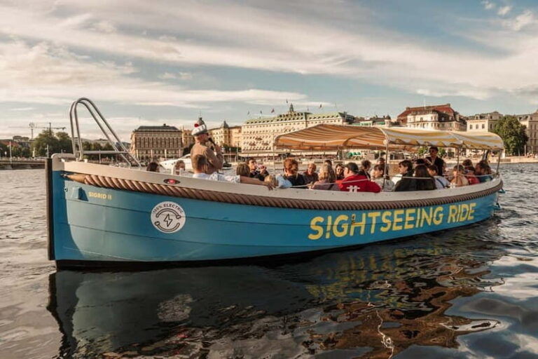 Stockholm: Guided City Sightseeing Open Electric Boat Tour - Detailed Breakdown of the Itinerary and Highlights