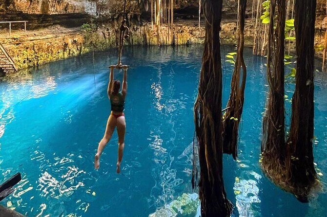 Chichen Itzá Tour with Saamal cenote Experience and Valladolid - Swimming at Cenote Saamal