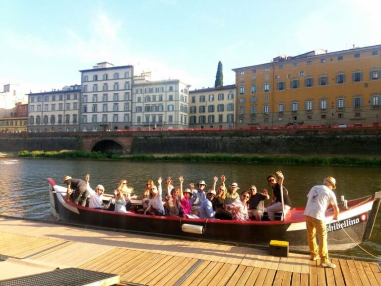 Florence: Guided Gondola Boat Tour with a Glass of Wine - The Breakdown of the Itinerary