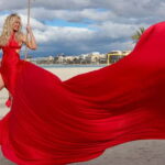 Flying Dress Photo Shoot in Mallorca  elegant pictures by the sea, cathedral - Exploring the Experience in Depth