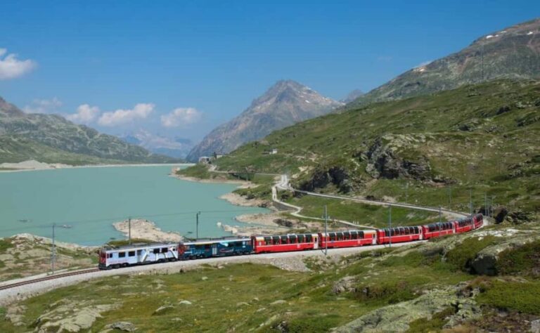 From Milan: Bernina Express Train and St. Moritz Tour - Riding the Bernina Express – Second Class with Panoramic Windows