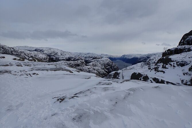 Guided winter hike to Pulpit Rock Preikestolen - The Journey Through Norwegian Landscape