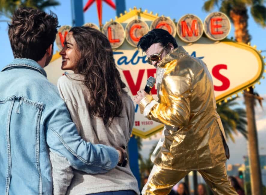 Las Vegas: Gold Elvis Vow Renewal or Wedding at Welcome Sign - What’s Included and What’s Not