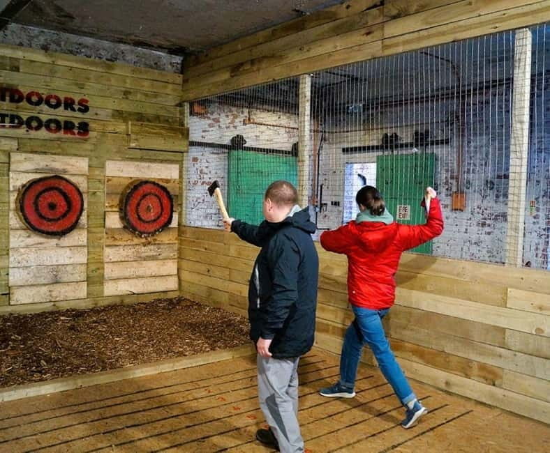 Llangollen: 30-Minute Axe Throwing Session - The Indoor Setting and Group Dynamics