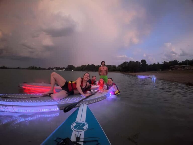Lyon: Sunset Apéro on a lighted paddleboard at Miribel Jonage Park - The Experience Provider and Group Size