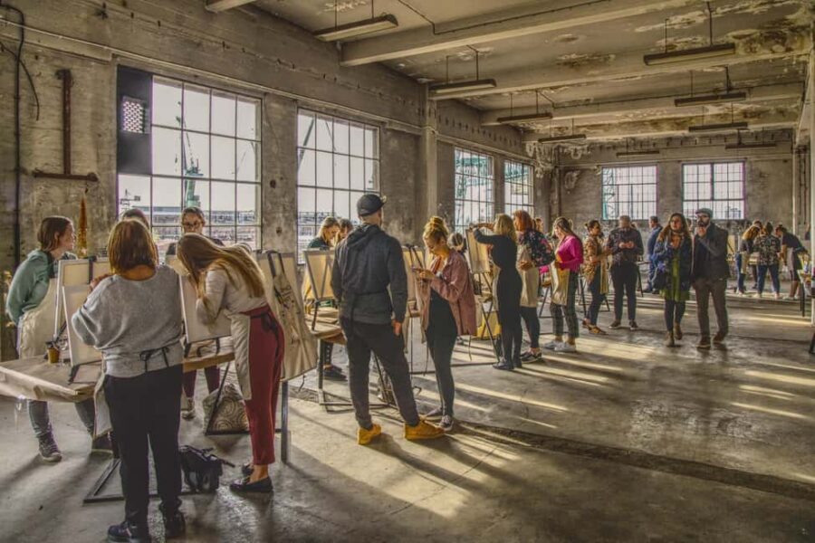 Neon Paint - Painting and Wine in the Dark in the Wroclaw - Food and Drink: The Perfect Complement