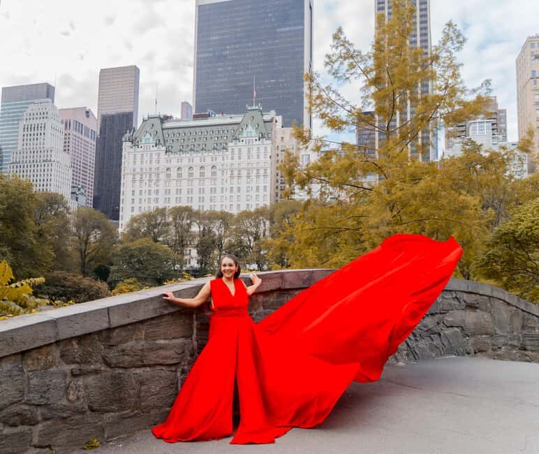 NYC: Flying dress photoshoot Dumbo or Central Park jonadress - The Experience Breakdown
