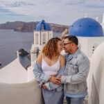 Oia: Couple Photoshoot Seprate Entrance to Blue Dome - Authentic Insights from Past Clients