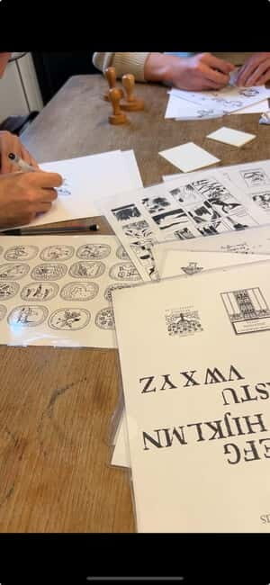 Paris: ex-libris stamp-making and drawing workshop - The Workshop Breakdown