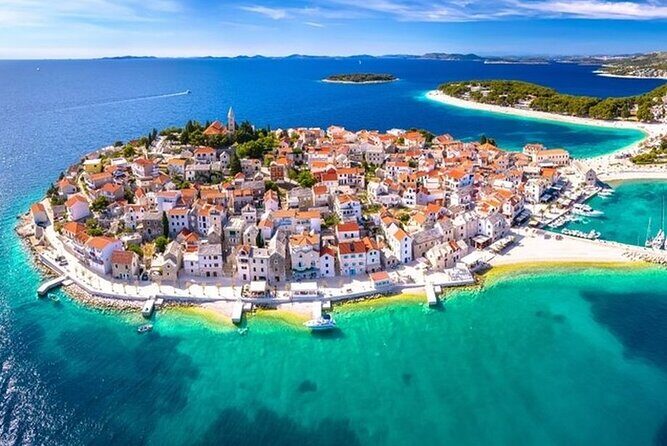 Primosten Beach and THE view *perfect shore excursion* - The Viewpoint: Gospa od Loreta and the Virgin Mary Statue