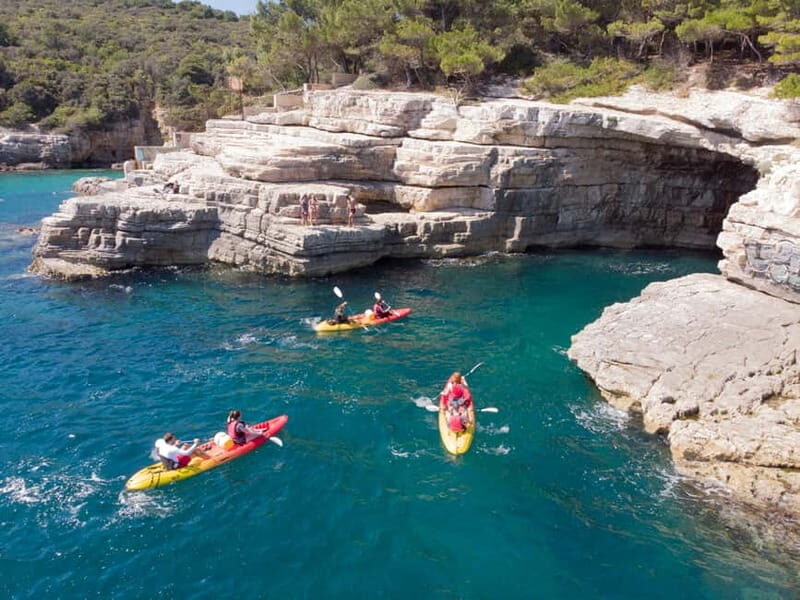 Pula: Sea Adventure Boat, Kayak, Snorkeling & Cliff Jumps - Exploring the Coastline by Kayak