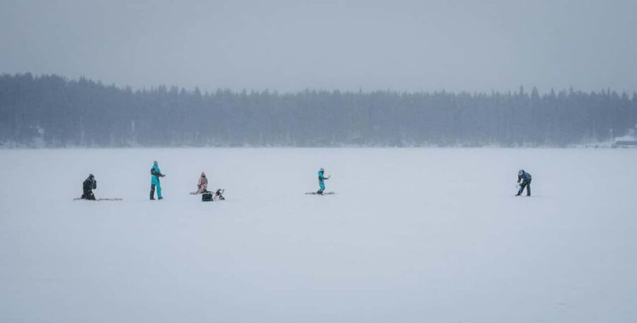 Pyhä: Ice Fishing Experience at Frozen Lake - The Fish and the Catch