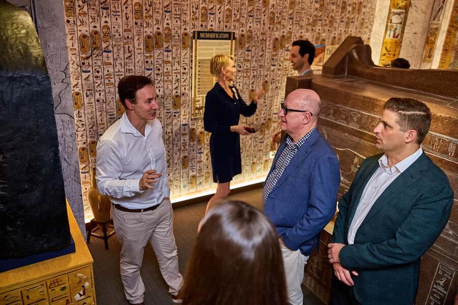 Ancient Egypt Night Tour with 2 Course Dinner in Cairns - Learning from a Guide