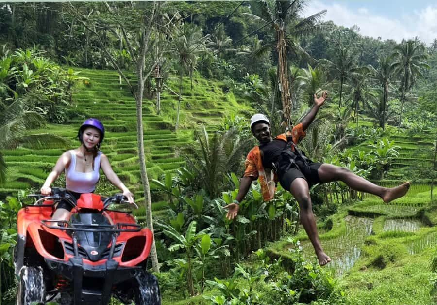 Bali: ATV Rafting Zipline Swing &Sky Bike in Ubud Rice Field - What to Expect