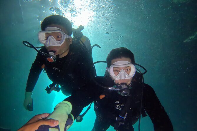 Boat entry diving at the Blue Cave in Onna Village, Okinawa! - The Itinerary: What to Expect