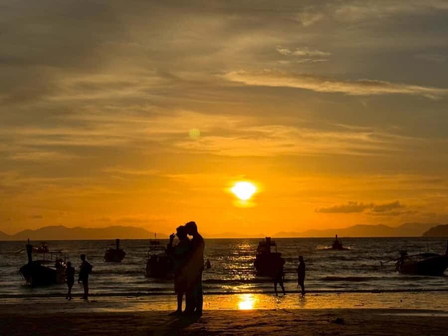 From Ao Nang: Phi Phi Islands, 4 Islands Tour w/ Sunset BBQ - Transportation, Duration, and Group Size