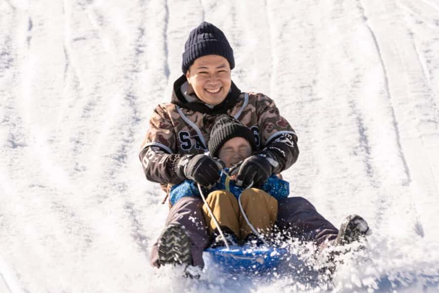 From Osaka: Mt. Rokko Snow, Crab Buffet & Strawberry Picking - Mt. Rokko Snow Park — Snow Play in a Stunning Setting
