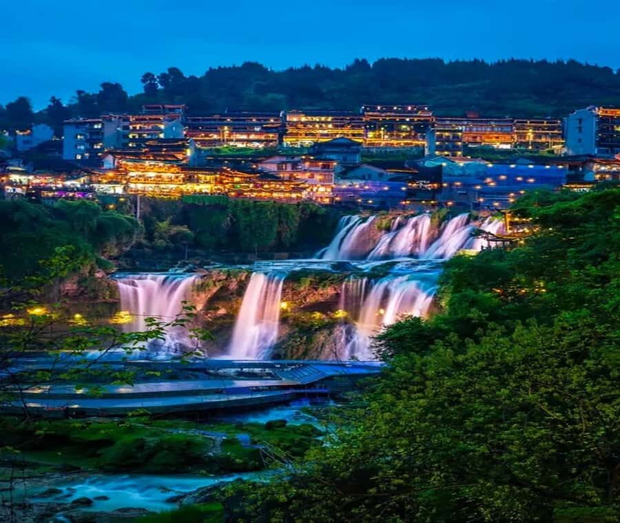 Furong Ancient Town Entry Ticket & Tujia experience - The Nighttime Spectacle