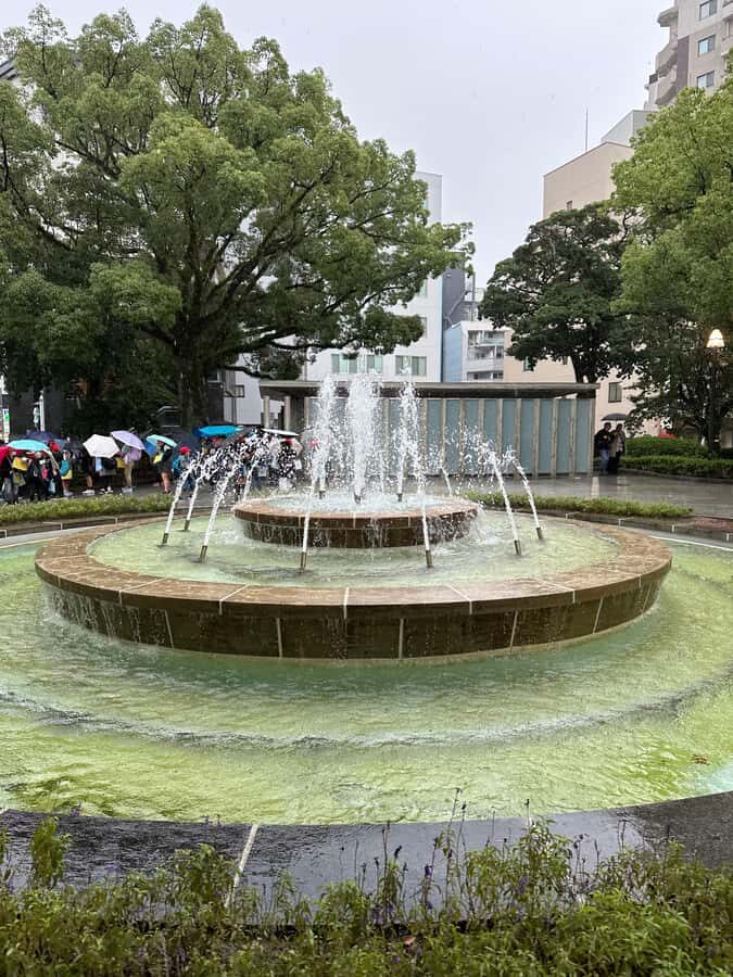 Historical highlights of Hiroshima - Prayer Fountain and Memorial Cenotaph